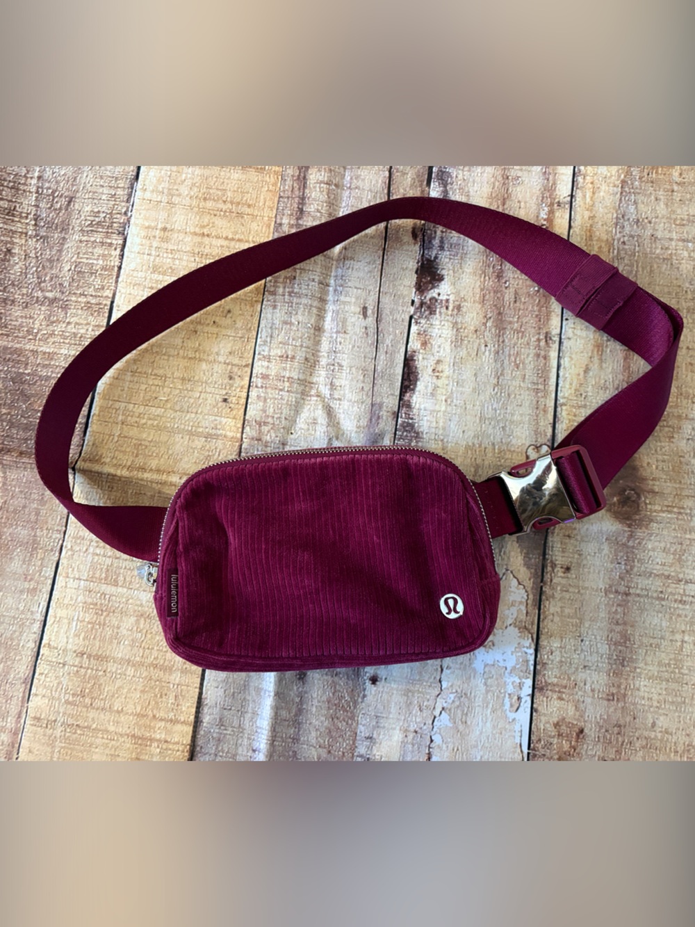 lululemon athletica Corduroy Belt Bag in Deep Burgundy
